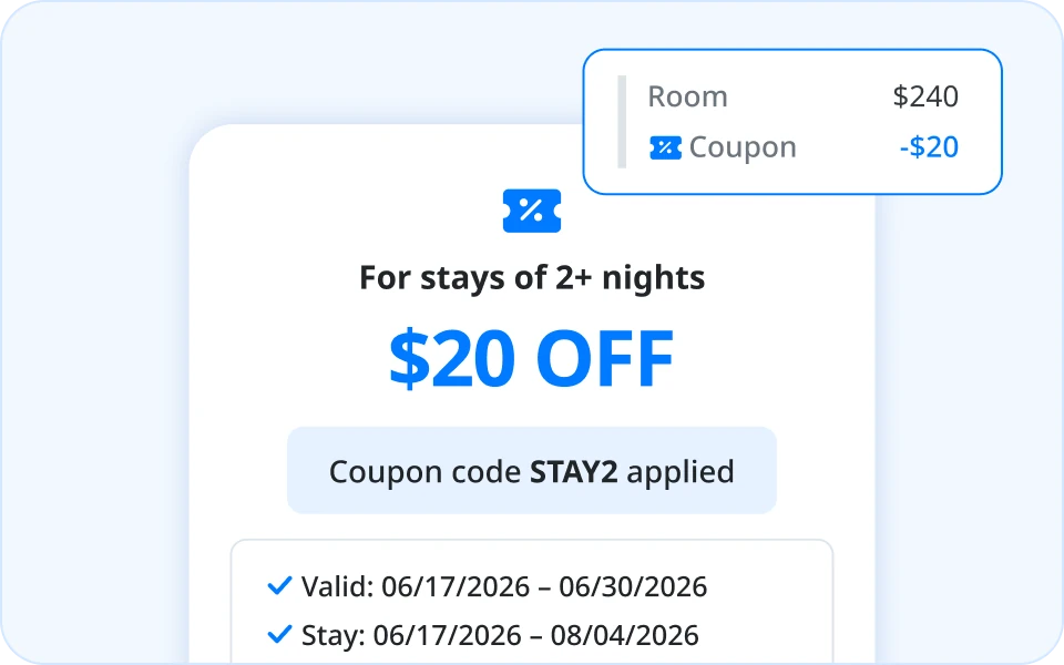 Powerful coupons that
boost direct bookings